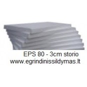 Putų polistirolas EPS 80 3cm (m2)