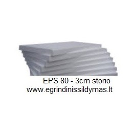 Putų polistirolas EPS 80 3cm (m2)