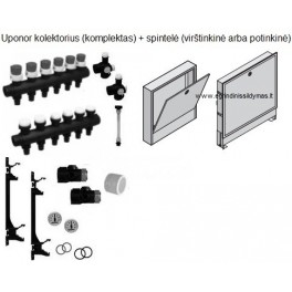 Uponor Pro kolektorius + spintelė